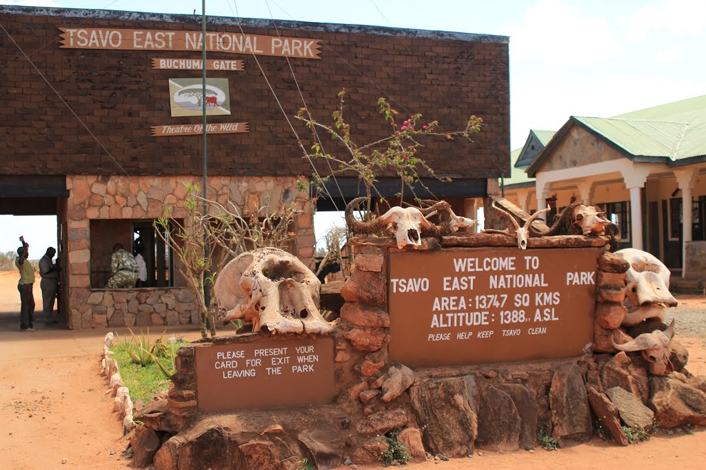 Tsavo East National Park gates